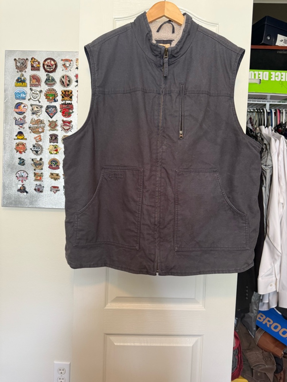 RedHead Charcoal Gray Work Zip-Up Vest